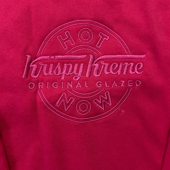 Krispy Kreme Embroidered Sweatshirt | Hot Pink | Medium - Picture 3 of 7